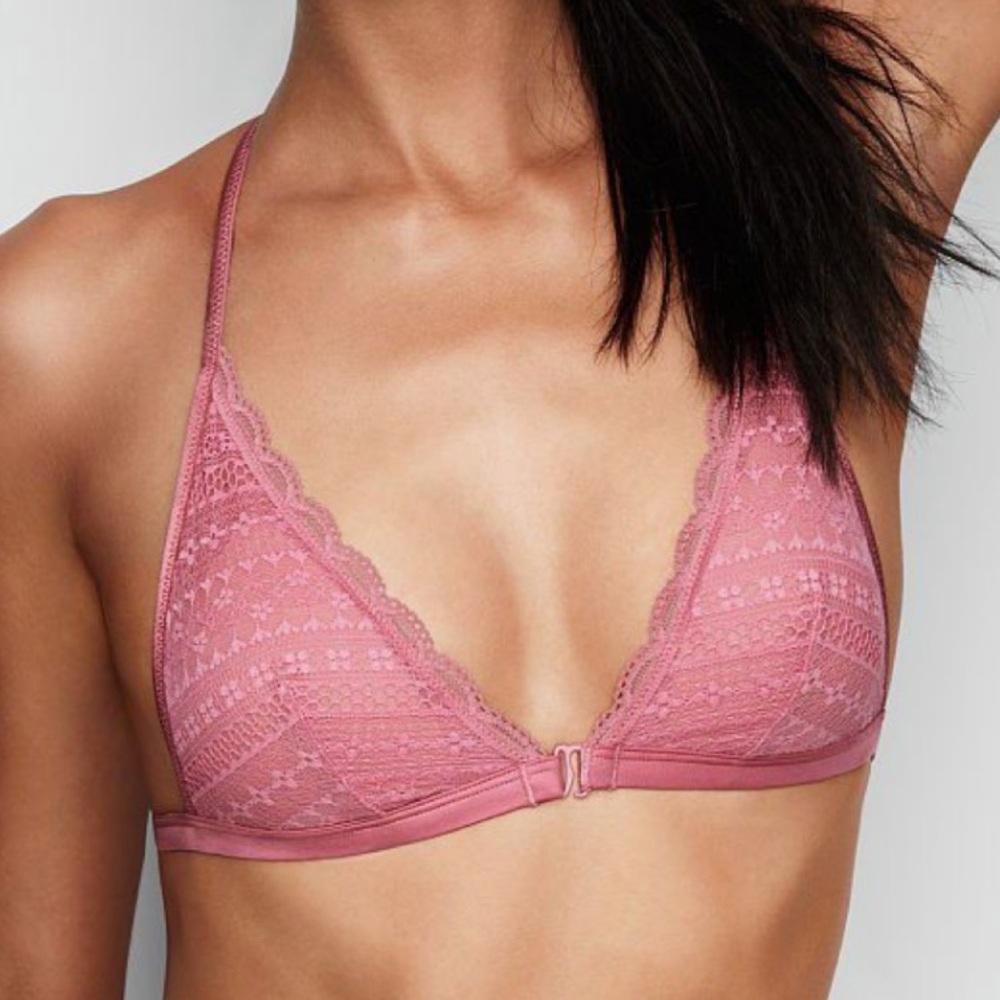 Victoria’s Secret Front Close Bralette Dusty Rose